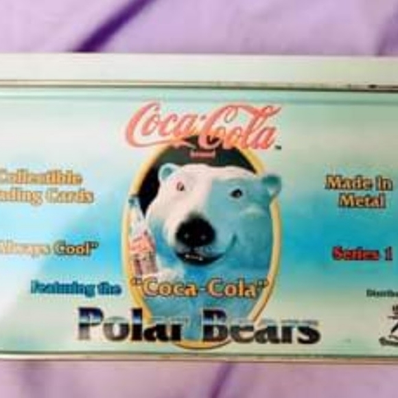 Coca - Cola Trading Cards made in medal w/ POLAR Bears - Picture 8 of 13